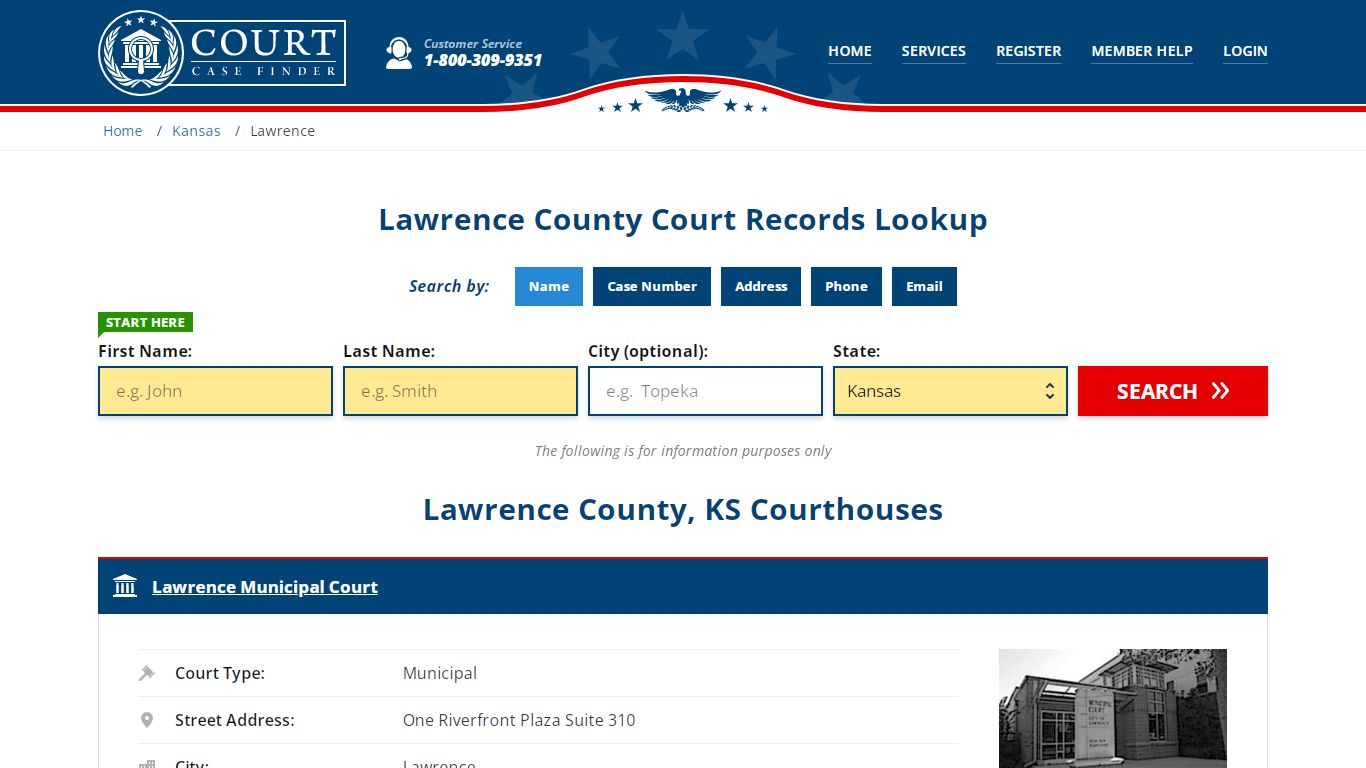 Lawrence County Court Records | KS Case Lookup